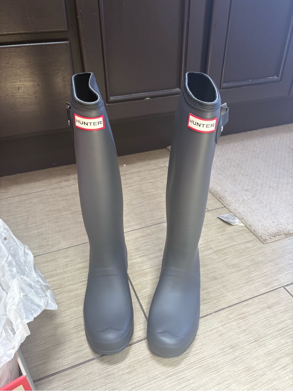 Hunter Womens Original Tour Boots in Luna/Black
